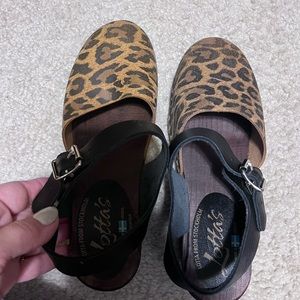 Lotta from Stockholm leopard clogs EUC worn once sz 39 highwood style